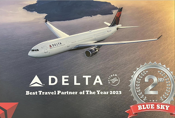 "Best Travel Partner of The Year 2023" của hãng Hàng Không Delta Airlines"!