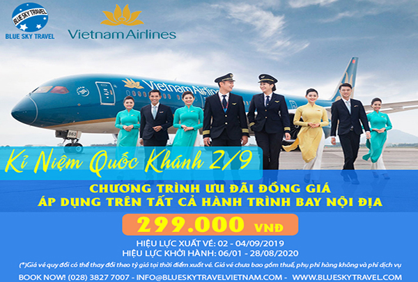 Vietnam Airlines khuyến mãi kỉ niệm ngày Quốc khánh 2/9